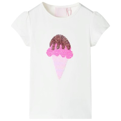 Tricou pentru copii, crem ecru, 92 foto