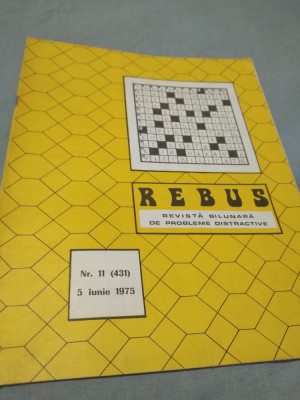 REVISTA REBUS NR.11 /5 IUNIE 1973 foto