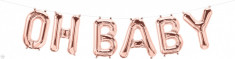 Pachet baloane folie Oh Baby rose gold - 41 cm, 58821 foto