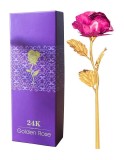 Cumpara ieftin Trandafir suflat cu aur de 24K - Roz, Dactylion