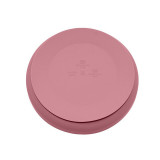 Farfurie din silicon PetiteMars fara BPA cu ventuza TakeMatch 6 luni+ roz, Petite&amp;Mars