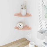 vidaXL Raft suspendat cu raft cu depozitare 2 pcs Roz 18 x 18 x 2 cm 8004088