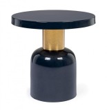 Cumpara ieftin Masuta cafea metal albastru auriu Nalima &Oslash; 41 cm x 41 h