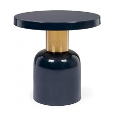 Masuta cafea metal albastru auriu Nalima &Oslash; 41 cm x 41 h