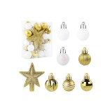 Set de 36 globuri de Crăciun de 3 cm cu stele