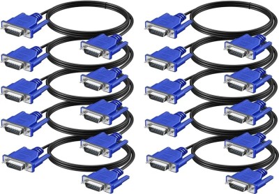 Set 10 bucati Cablu VGA 1,8m pentru monitor, dublu ecranat, bobine antiparaziti foto