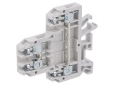 Conector &Icirc;mbinare Șine 0,5-4mm&sup2; 2 Piste 4 Borne Gri 6,4mm