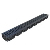 Rigola plastic Vodaland Spark, exterioara, pentru scurgere apa pluviala, cu gratar polipropilena, A15, 1000 x 125 x 70 mm