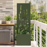 vidaXL Ghiveci de Grădină cu Panou Decorativ Olivengr&oslash;nn 50 x 140 cm