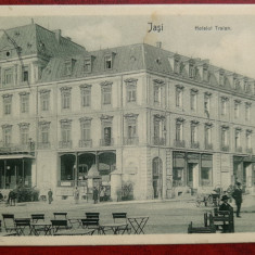 Romania 1909 Jasi Hotel Traian st. Goarna perfecta C.P. circ.