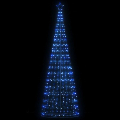 vidaXL Pom de Crăciun LED 550 LED-uri Albastru 304 cm foto