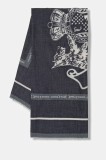 Juicy Couture eșarfă Pashmina culoarea negru, cu imprimeu, AIJFO8612WPO