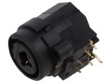 Conector Jack 6,3mm XLR soclu mamă 90&deg; THT 3A