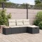 vidaXL Set de canapele pentru grădină 4 pcs Negru 55 x 62 x 69 cm 3360946