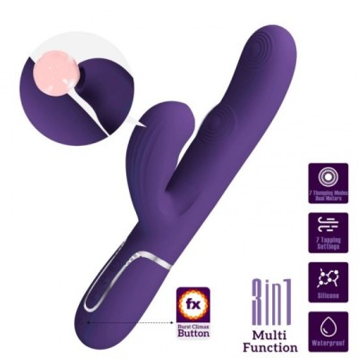PRETTY LOVE - PERLITA G-SPOT VIBRATOR 3 IN 1 MULTIFUNCTION PURPLE foto