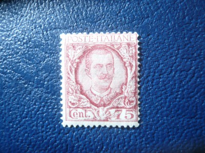 Timbru Italia 1926 - 50 Ani Rege Victor Emanuel III ,val. 75c ,urma sarniera foto