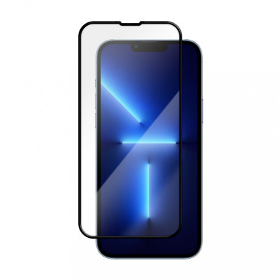 Folie iPhone 13 mini, 3D Tempered Glass Easy Fit, Anti-Shatter Edge,&amp;nbsp; Black foto