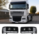 Set Faruri LED DAF XF105 stanga + dreapta cu 2 lupe Space Cab Super Space Cab, 24V, DRL Alb-Portocaliu, Startup Effect