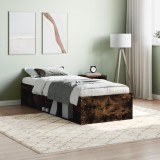 VidaXL Cadru de pat mic single, stejar fumuriu, 75x190 cm 3203849