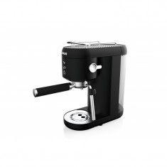 Espressor cafea Zass, 1400 W, 1 l, 20 bar, suport inox, filtre incluse, Negru