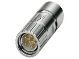 Conector M23 tată, 6 pini, crimpat, drept, 30A, 630V