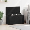 Cufăr Depozitare vidaXL Negru Stejar 84x42x46 cm Lemn | Cutie Organizare Dormitor Hol Living Modern