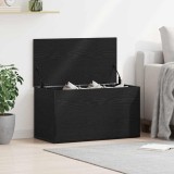 Cufăr de depozitare Negru Stejar 84x42x46 cm din lemn
