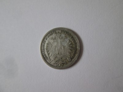 Austro-Ungaria 10 Kreuzer 1872 argint in stare buna/foarte buna foto