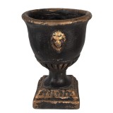 Cumpara ieftin Ghiveci flori ceramica neagra aurie 33x42 cm