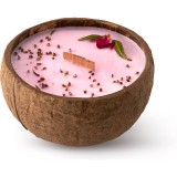 Tropicandle Plum, Rose &amp; Patchouli lum&acirc;nare parfumată cu fitil din lemn 350 ml