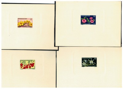 Tchad 1969 - Flori, serie colite ndt nestamp. DELUXE foto