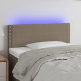 Cumpara ieftin Tăblie de pat cu LED, gri taupe, 80x5x78/88 cm, textil