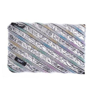 Penar cu fermoar, ZIPIT Metallic Jumbo - gri foto