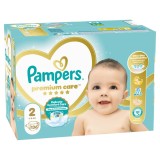 Scutece Premium Care Nr. 2 pentru 4-8 kg, 136 bucati, Pampers