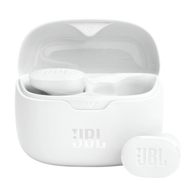 Casti originale Bluetooth cu microfon TWS JBL Tune Buds, alb foto