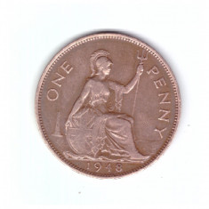 Moneda Marea Britanie 1 penny 1948, stare buna, curata
