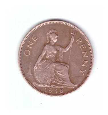 Moneda Marea Britanie 1 penny 1948, stare buna, curata foto