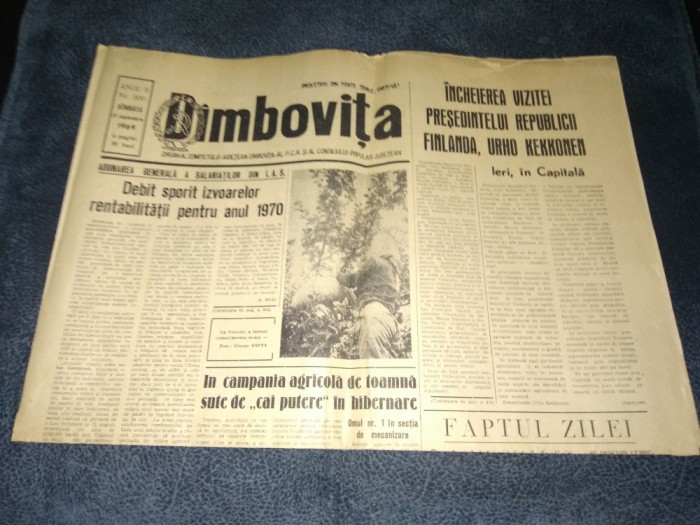 ZIARUL DAMBOVITA 27 SEPTEMBRIE 1969