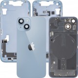 Capac Baterie Apple iPhone 14, Cu Carcasa Mijloc, Full Parts, Albastru, Swap Premium