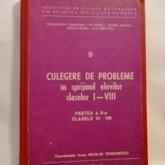 Culegere de probleme in sprijinul elevilor VI-VIII, Constantin Carbunaru, 1983