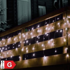 Perdea de lumini, 200 LED, alb, pt exterior, cu legare in serie