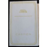 Caiet program Carmen, G. Bizet (Teatrul de Operă și Balet, 1959; r: Jean R&icirc;nzescu)