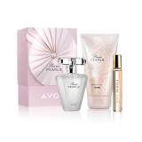 Set cadou 3 buc Avon Rare Pearls pentru Ea: Apa de parfum 50 ml, Lotiune de corp 150 ml, Mini-apa de parfum 10 ml