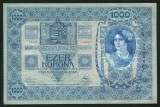 q716 AUSTRIA UNGARIA 1000 KORONA KRONEN COROANE 1902 a circulat in Transilvania si Bucovina NECIRCULATA fara supratipar UNC cu text in limba romana