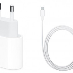 Incarcator Telefon Priza USB Type-C Apple iPhone + Cablu date Apple iPhone Type C la Lightning 1m