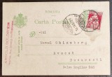 ROMANIA 1929 - Intreg Postal 2 lei verde Mihai - circulat Cernauti (Bucovina) - Bucuresti - expeditor ARNOLD GOLDSTEIN (producator portelan, sticla)
