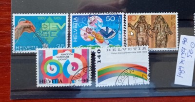 TS21 - Timbre serie - Elvetia - Helvetia 1989 Mi1347-1401 foto