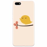 Husa silicon pentru Huawei Y5 Prime 2018, Flat Minimal Cute Bird Illustration