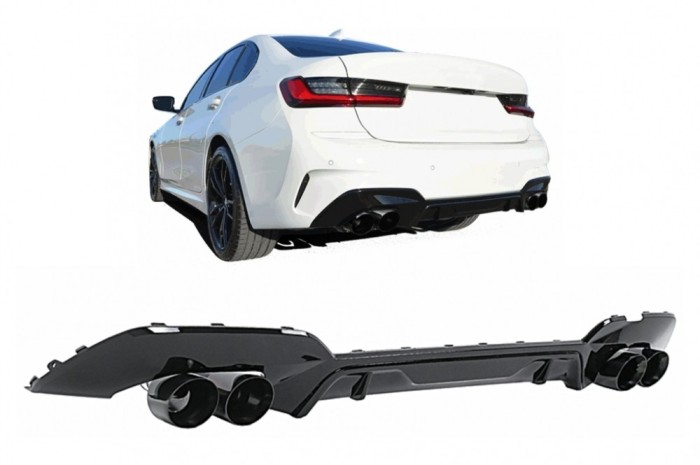 Difuzor Bara Spate si Tobe Ornament BMW 3 Series G20 G28 Sedan G21 Touring (2019-06.2022) Performance AutoTuning
