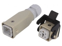 Conector HDC Tată-Mamă 5 4 PE A3 Drept